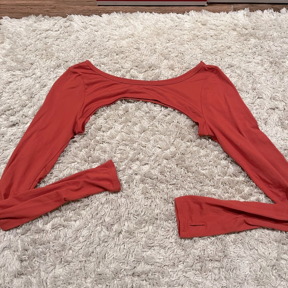 Hollister Rust Red Long Sleeve Bolero Shrug